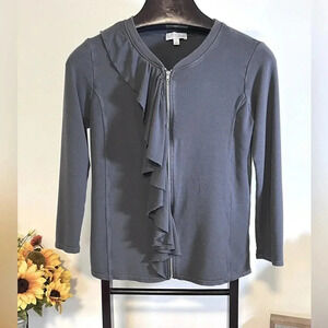 Joseph a. Silk size small zippered gray cardigan
